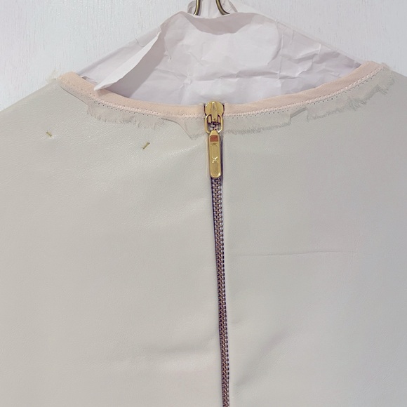 NWT Nicole Miller Leather beaded crop top - Picture 13 of 13